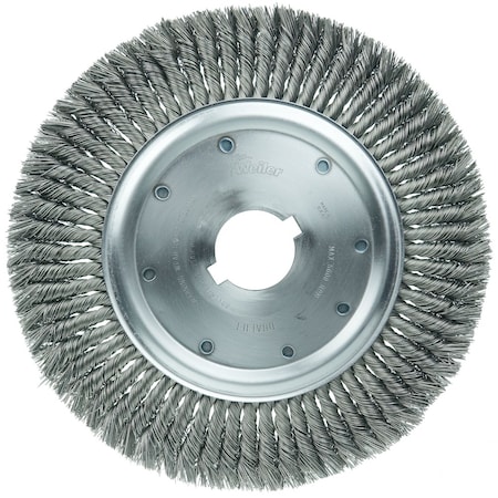 12 Standard Twist Knot Wire Wheel, .023 Steel Fill, 2 Arbor Hole